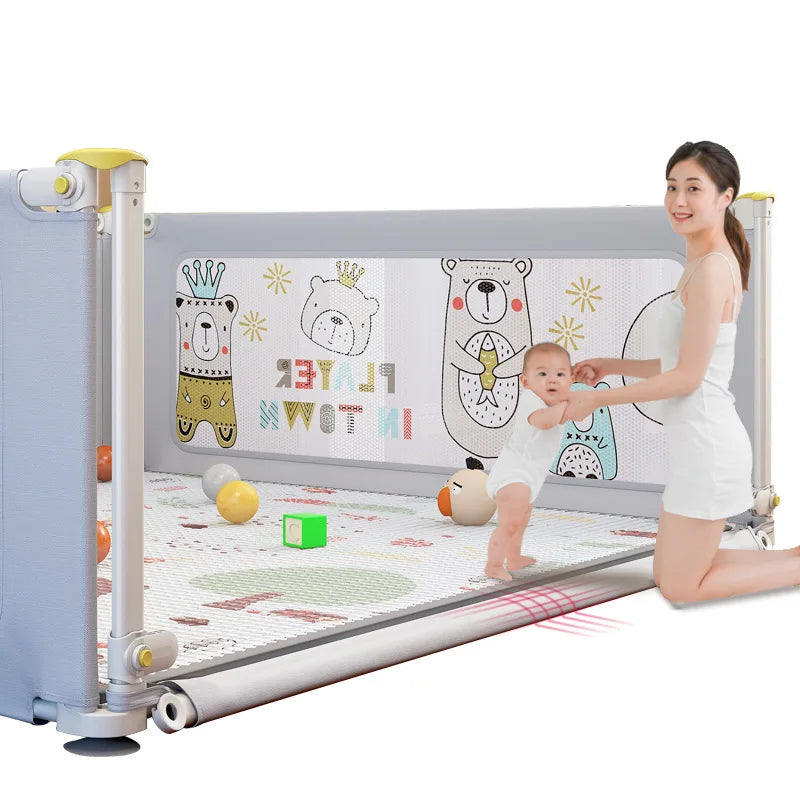 Cartoon Playpen Children Liftable Baby Guardrail Bed Fence