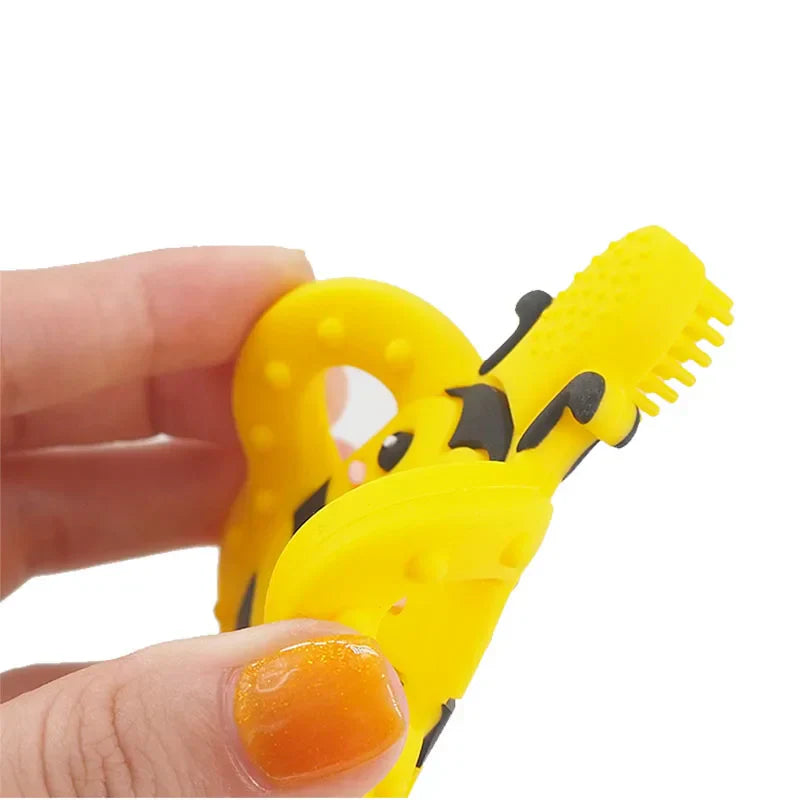 Chenkai 5PCS Silicone Bee Toothbrush Teether Baby Animal