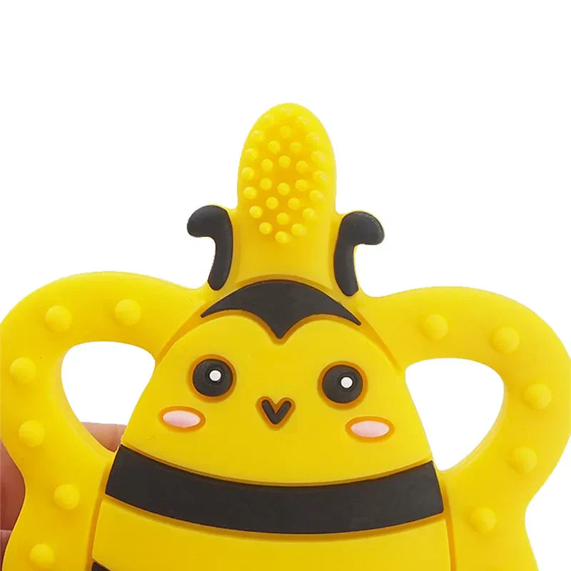 Chenkai 5PCS Silicone Bee Toothbrush Teether Baby Animal