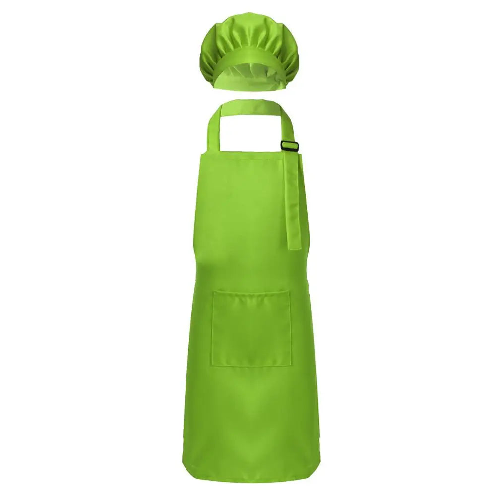 Child Kids Adjustable Apron and Chef Hat Set