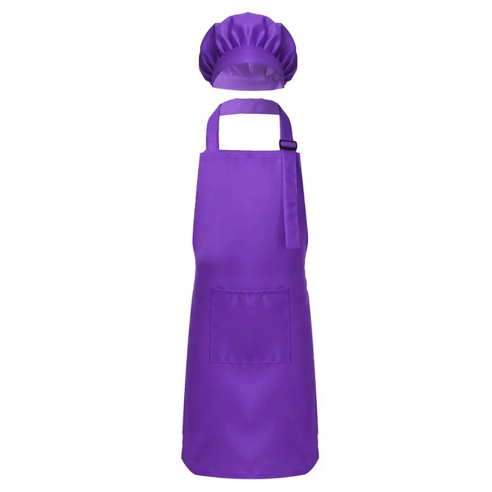 Child Kids Adjustable Apron and Chef Hat Set