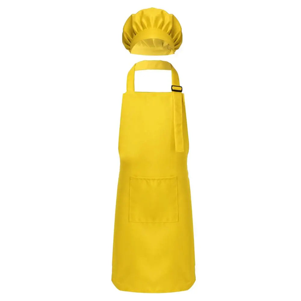 Child Kids Adjustable Apron and Chef Hat Set
