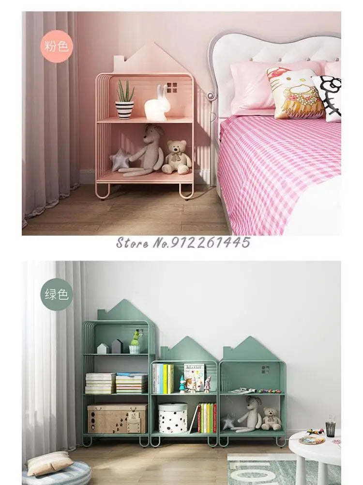 Children's Bookshelf Storage Integrated Floor Small Baby Picture