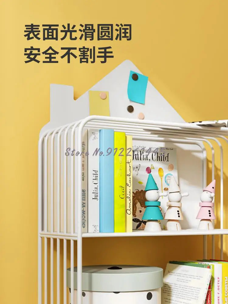 Children's Bookshelf Storage Integrated Floor Small Baby Picture