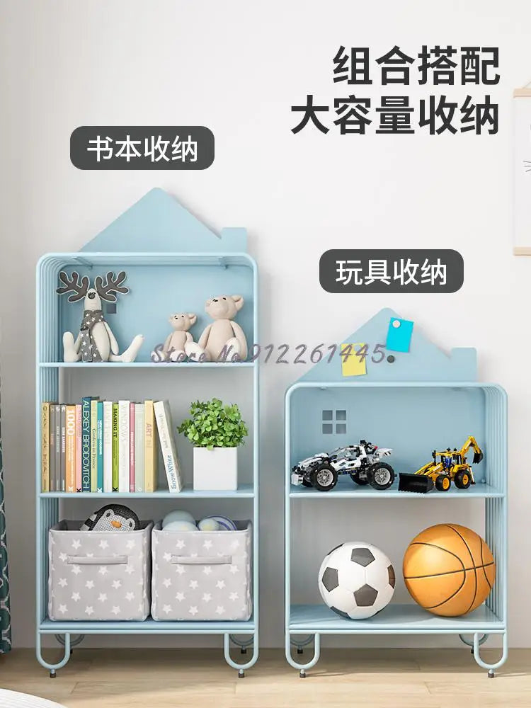 Children's Bookshelf Storage Integrated Floor Small Baby Picture
