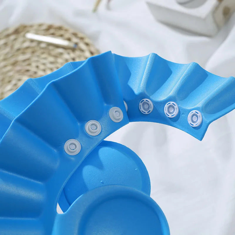 Children Baby Solid Color Ear Protection Shampoo Cap