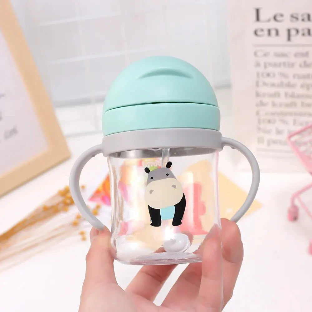 Children Cute Straw Cup Kindergarten Water Cup With