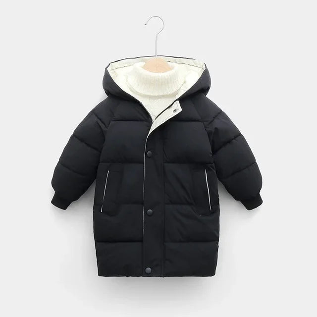 Children Down Coat Mid-length Long Sleeve Boys Girls