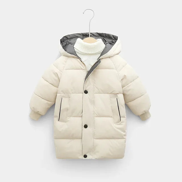 Children Down Coat Mid-length Long Sleeve Boys Girls