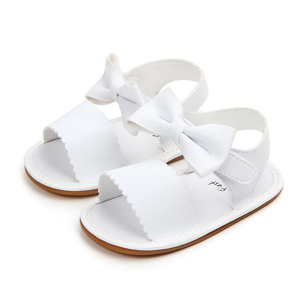 Citgeett Summer Baby Girls Sandals Bowknot Anti-Slip Crib