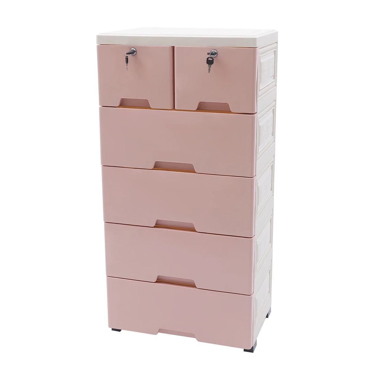 Classic 6 Drawer Plastic Dresser Storage Tower Closet Organizer Unit Home Office Bedroom(Self-assembly required)