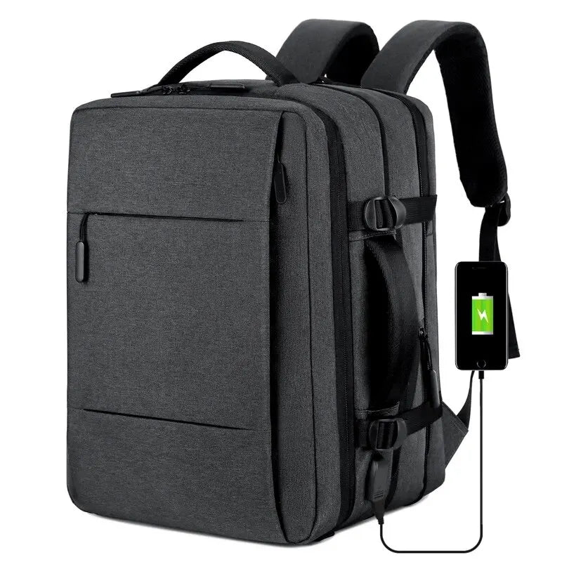 Classic Travel Backpack Men Business Backpack School Expandable