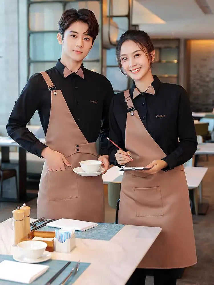 Coffee Shop Work Clothes Spring and Autumn Female