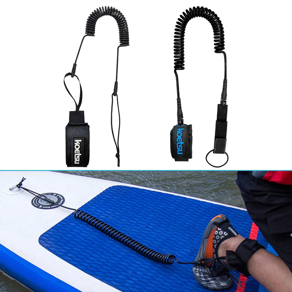 Coiled Surfboard Leash Sup Board Foot Leg Rope