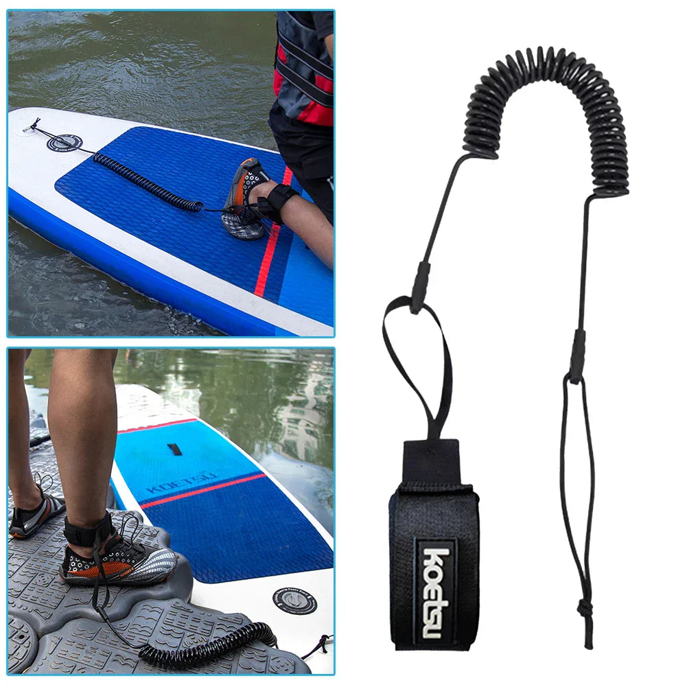 Coiled Surfboard Leash Sup Board Foot Leg Rope
