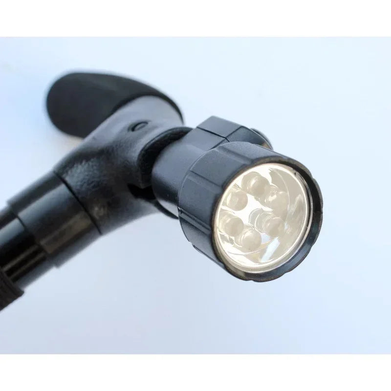 Collapsible Telescopic Folding Elder Cane LED Walking Trusty