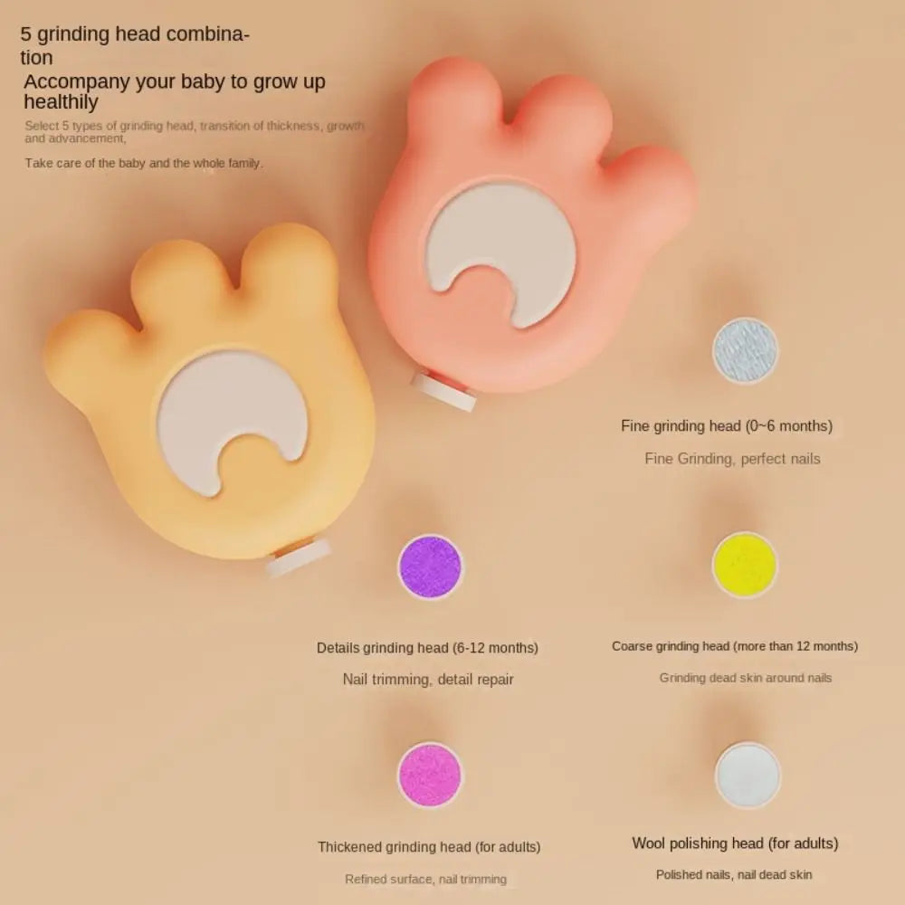 Colorful Grinding Head Electric Baby Nail Clipper Nail