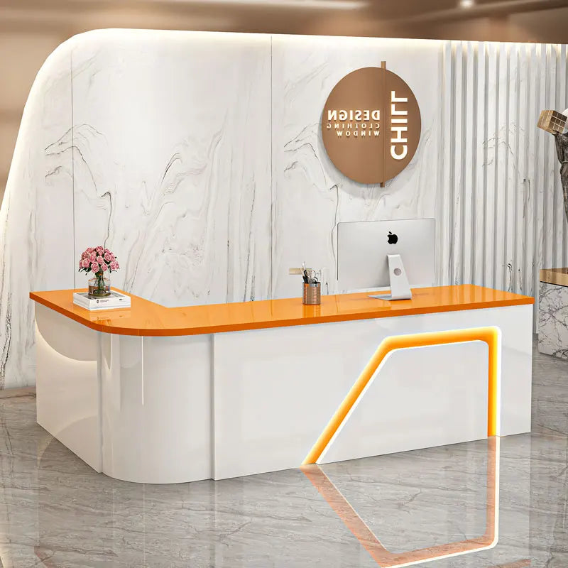 Counter Table Bar Reception Desk Tall Marble Office