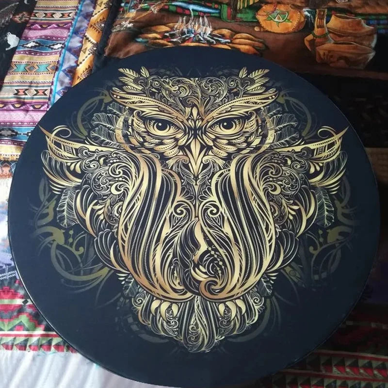 Creative Owl Shaman Drum with Drum Stick Siberian