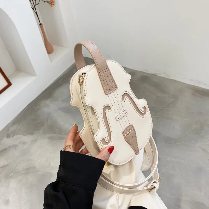 Creative Violin Female Crossbody Bag Violin Shape PU