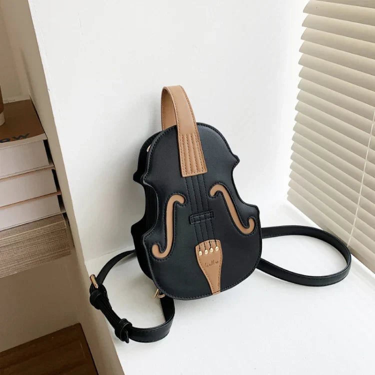 Creative Violin Female Crossbody Bag Violin Shape PU