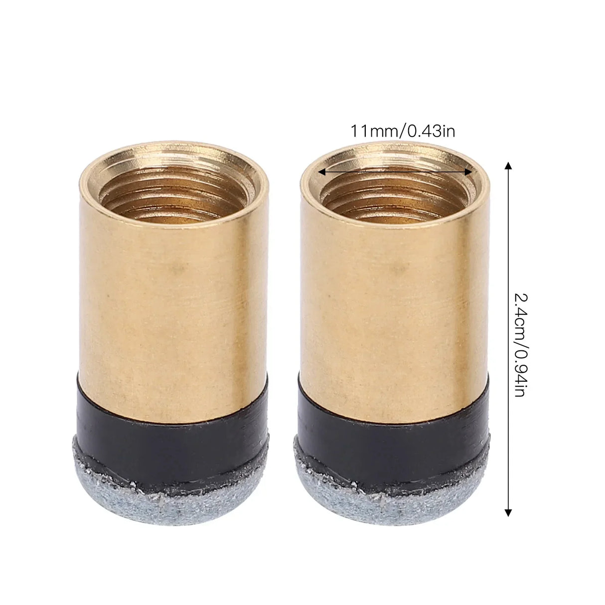 Cue Pool Tip Copper+PU Leather Durable Billiards Cue