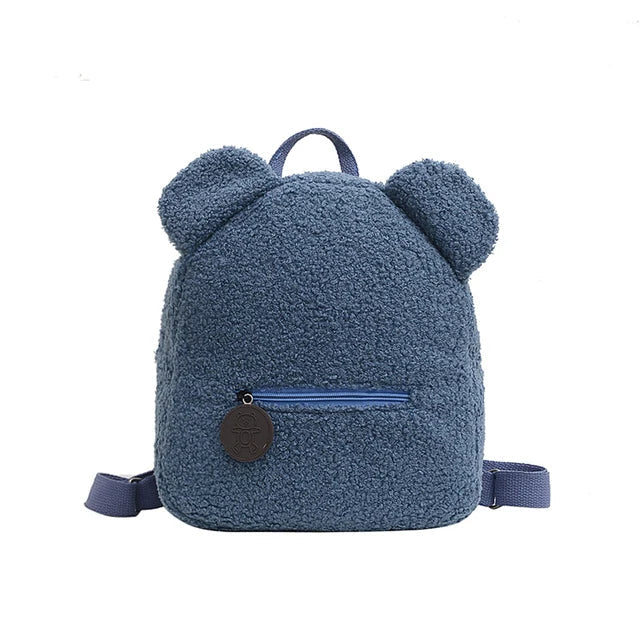 Cute Bear Plush Backpack Embroidered Name Autumn Winter