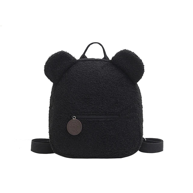 Cute Bear Plush Backpack Embroidered Name Autumn Winter