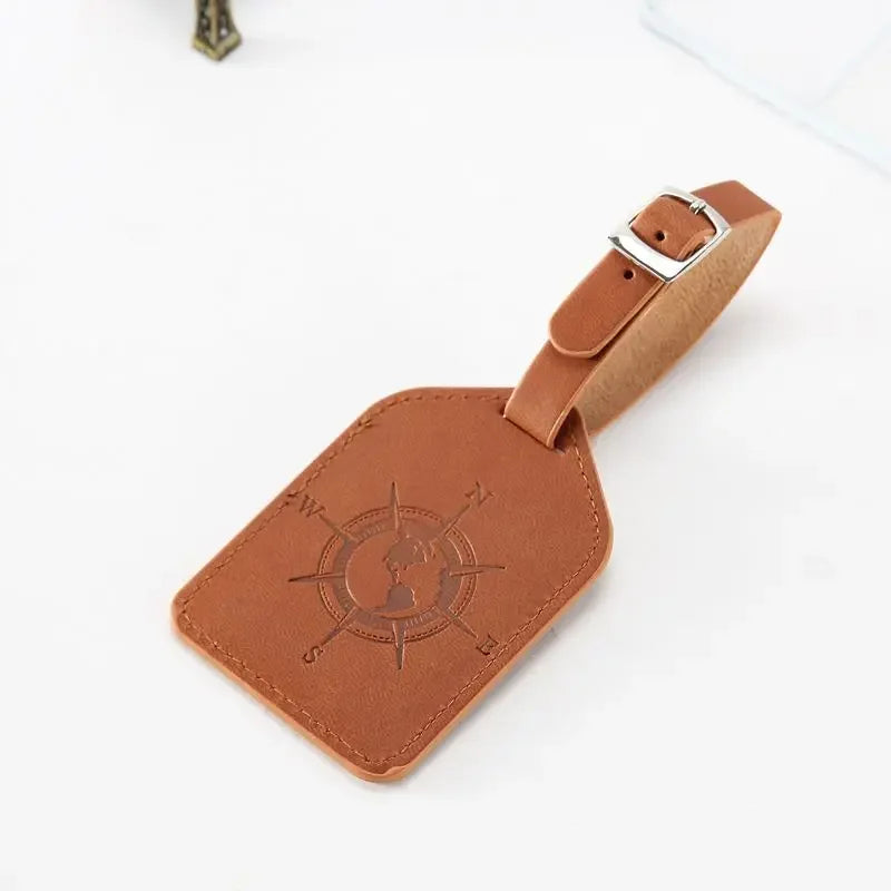 Cute Cartoon Cat Luggage Tag PU Leather Suitcase