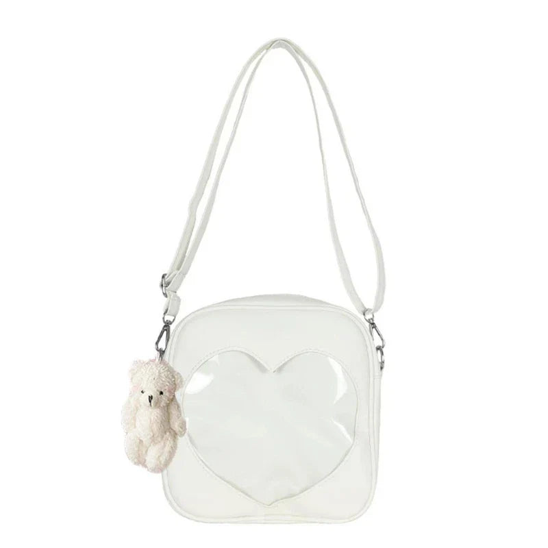 Cute Crossbody Bag PU Leather Square Shoulder Bags