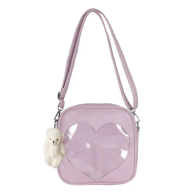 Cute Crossbody Bag PU Leather Square Shoulder Bags