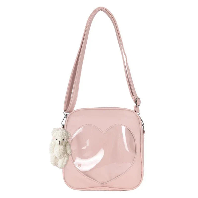 Cute Crossbody Bag PU Leather Square Shoulder Bags