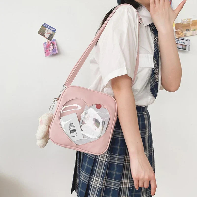 Cute Crossbody Bag PU Leather Square Shoulder Bags
