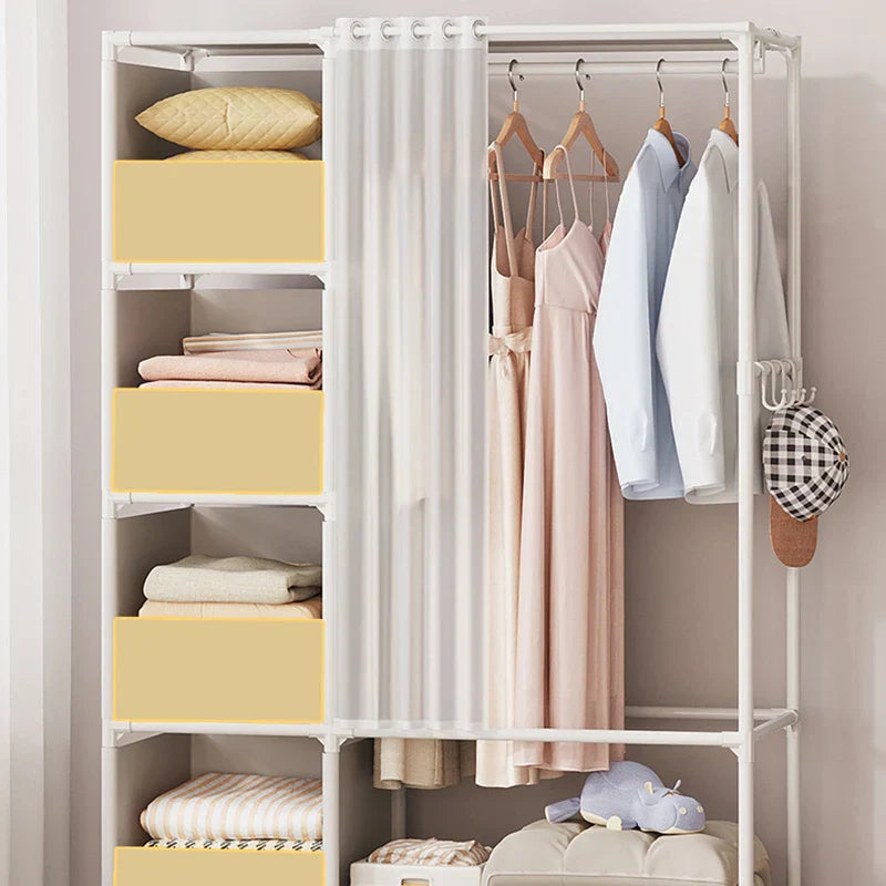 DIY Assembly Wardrobe Household Hanging Clothes Racks Bedroom