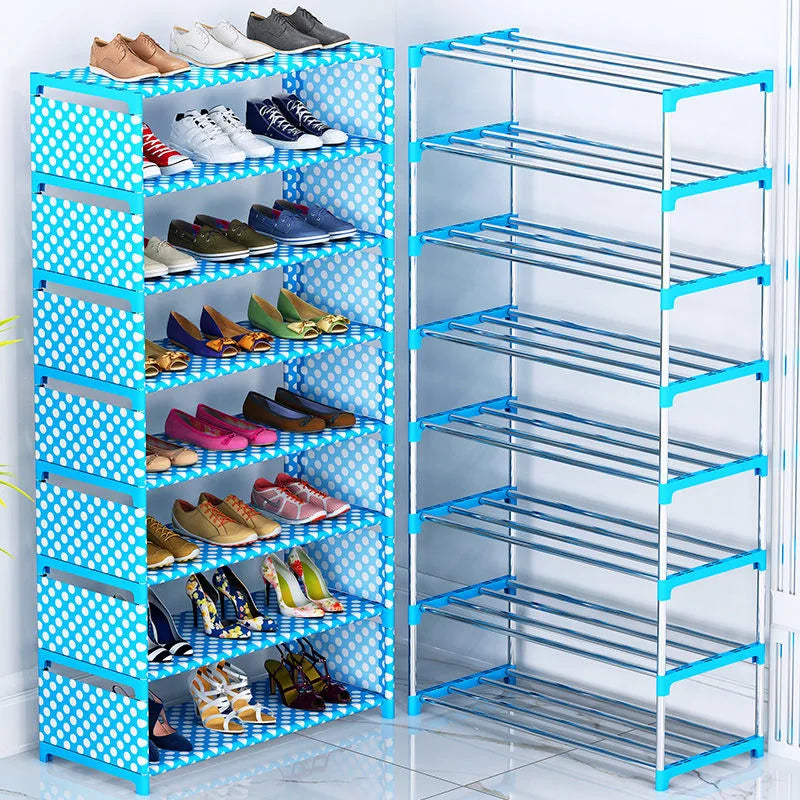 DIY Multilayer Shoes Rack Steel Tube Shoe Cabinet