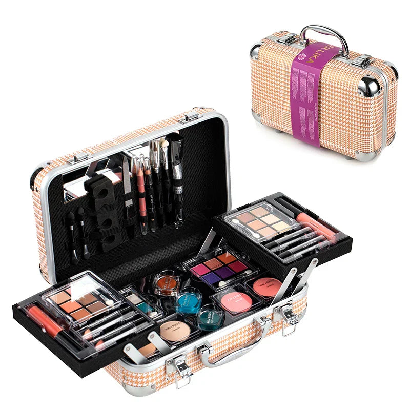 DUER LIKA Pink Houndstooth Professional 24 Color Eyeshadow