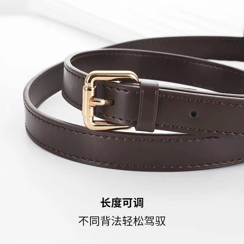 Dark Brown Replacement Leather Bag Straps for LV