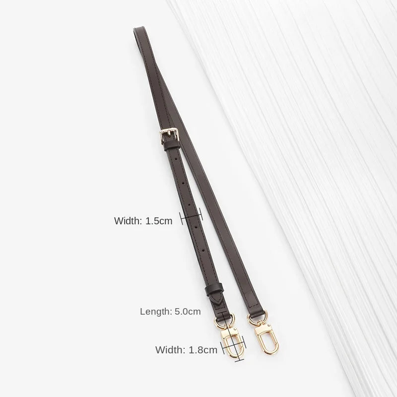 Dark Brown Replacement Leather Bag Straps for LV