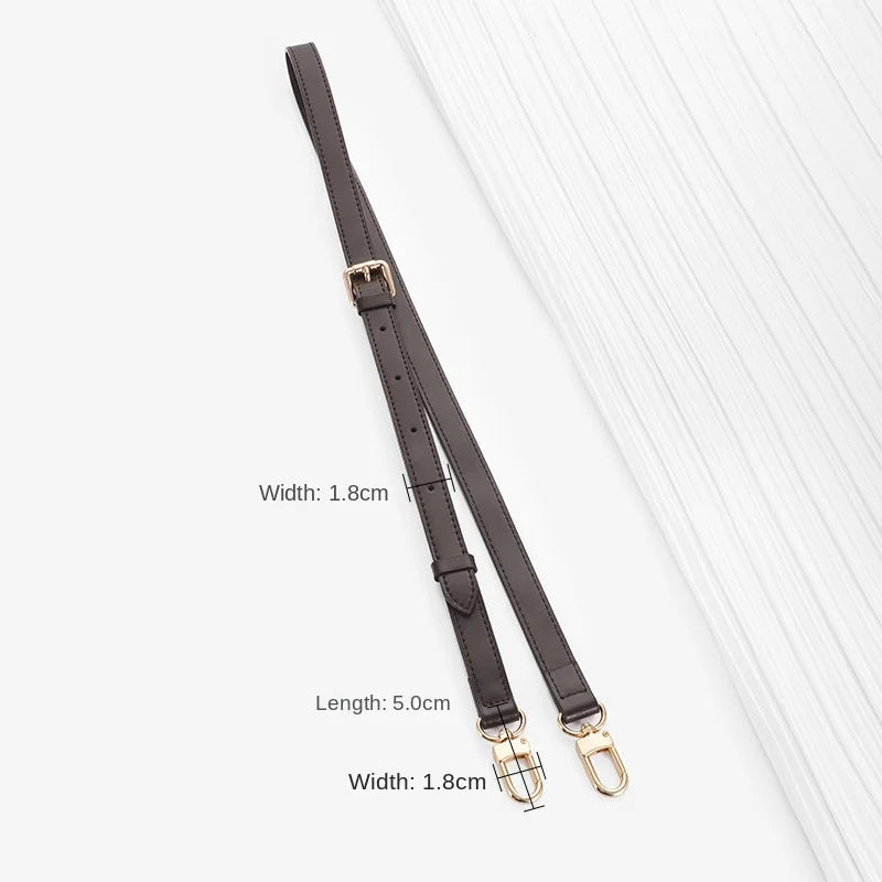 Dark Brown Replacement Leather Bag Straps for LV