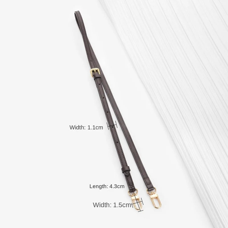 Dark Brown Replacement Leather Bag Straps for LV