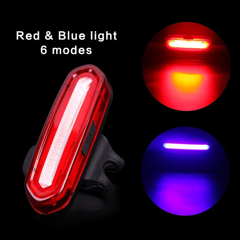 Deemount Rechargeable COB LED USB Mountain Bike Tail