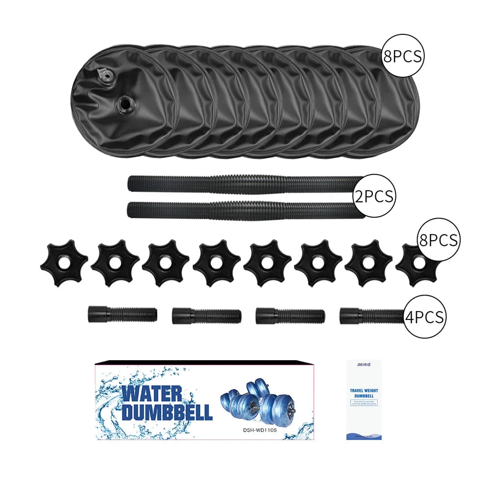 Deiris 1-35 KG Water Filled Travel Dumbbell Sets
