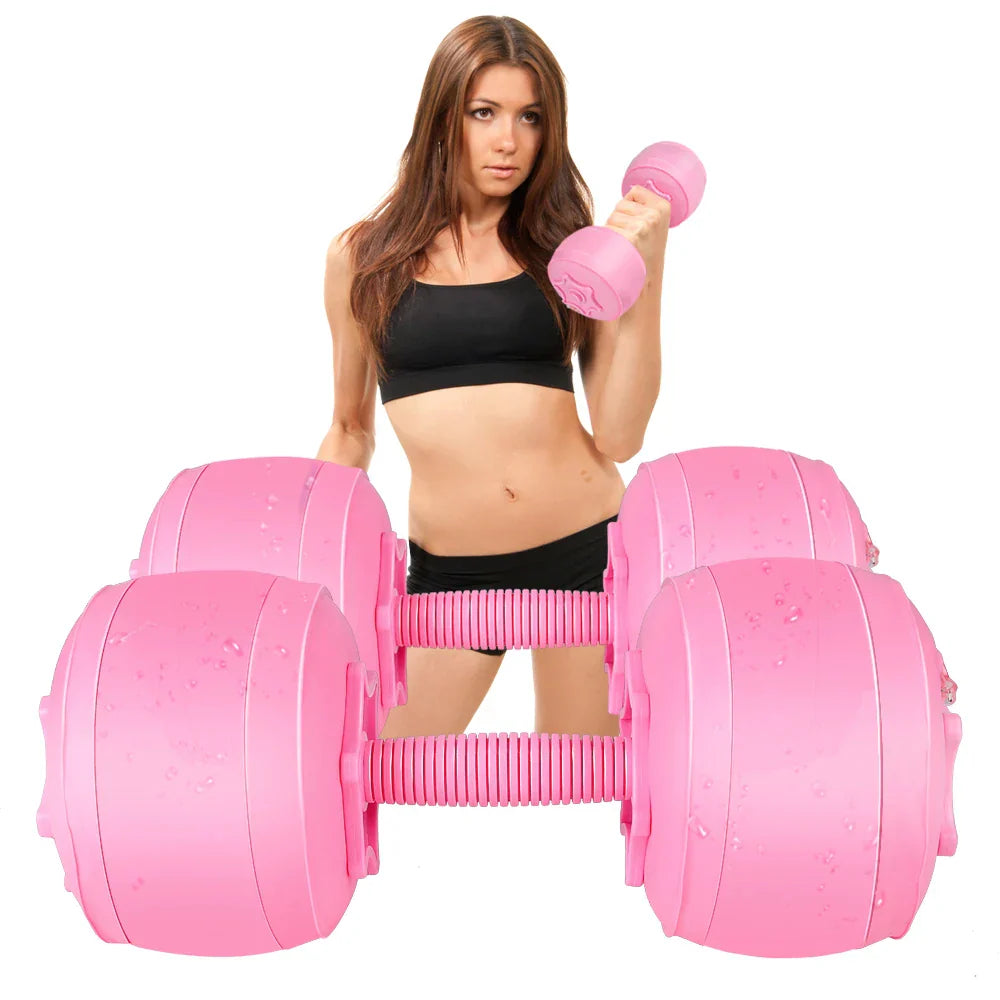 Deiris Water Filled Dumbbells Gym 1-25kg Weights Portable
