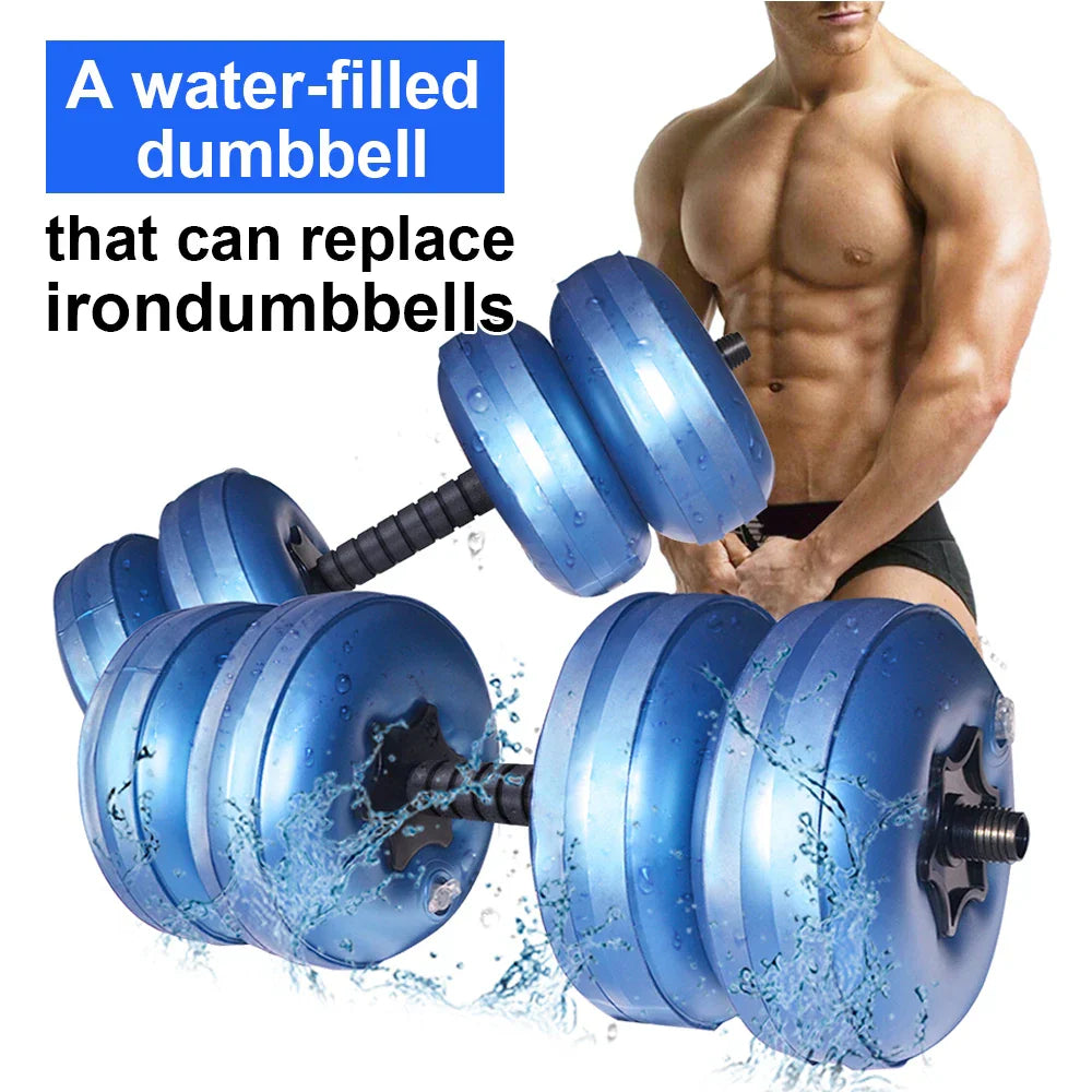 Deiris Water Filled Dumbbells Gym 1-25kg Weights Portable