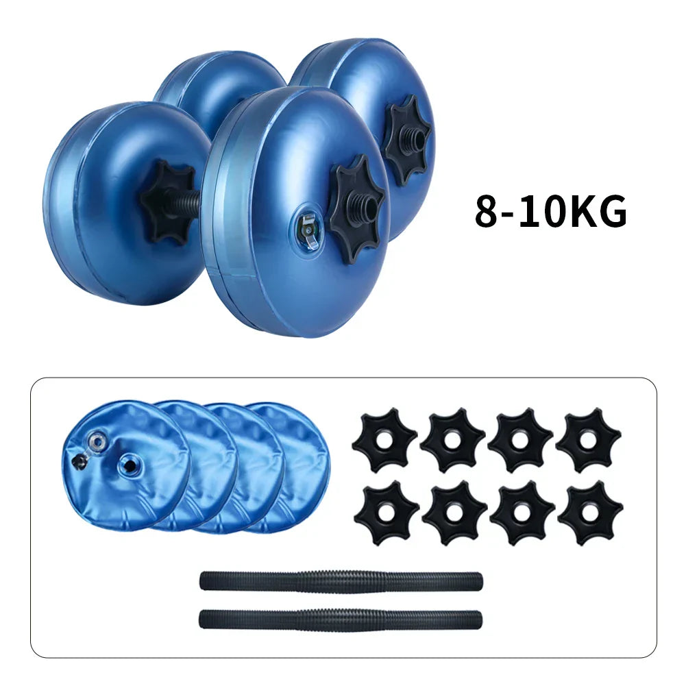 Deiris Water Filled Dumbbells Gym 1-25kg Weights Portable