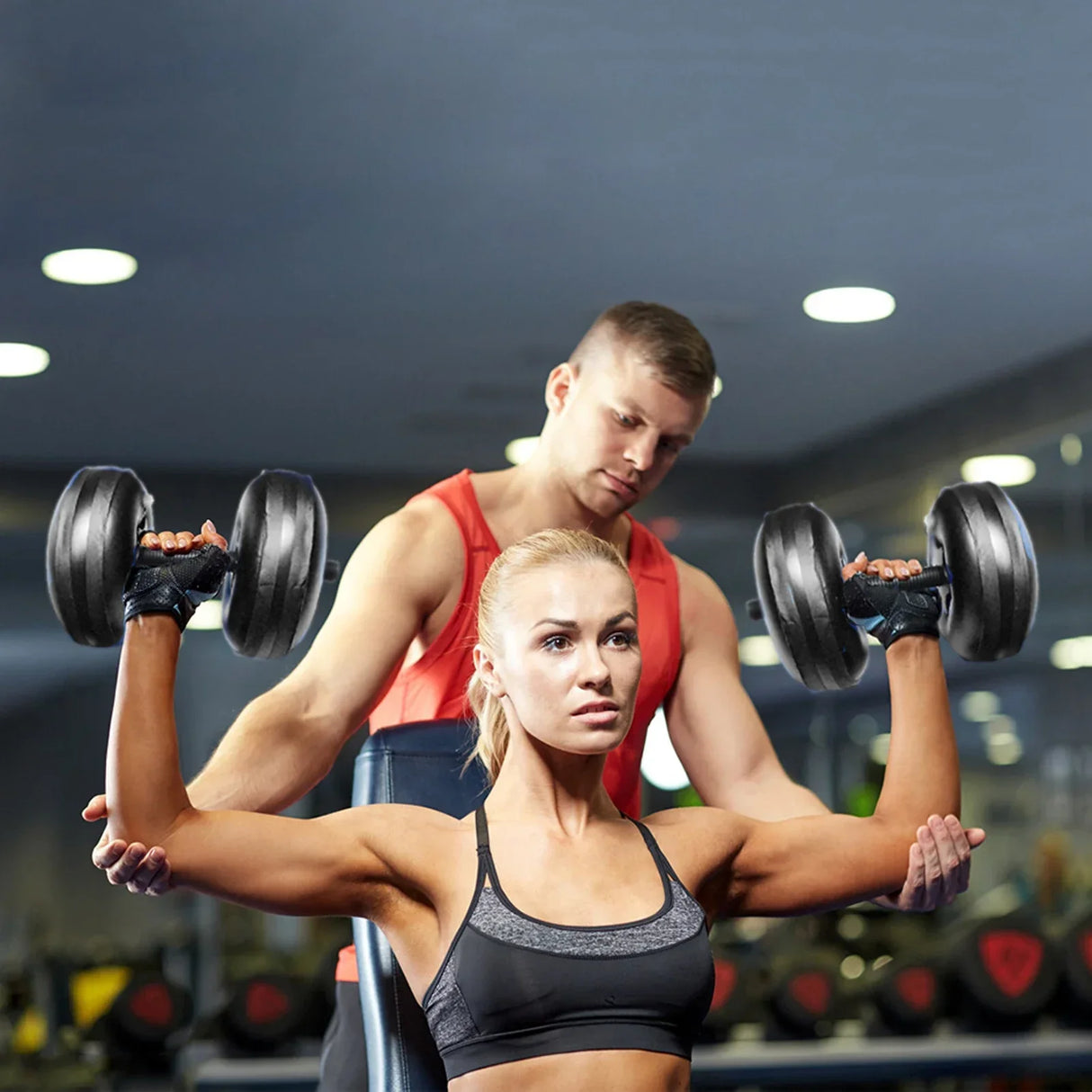 Deiris Water Filled Dumbbells Gym 1-25kg Weights Portable
