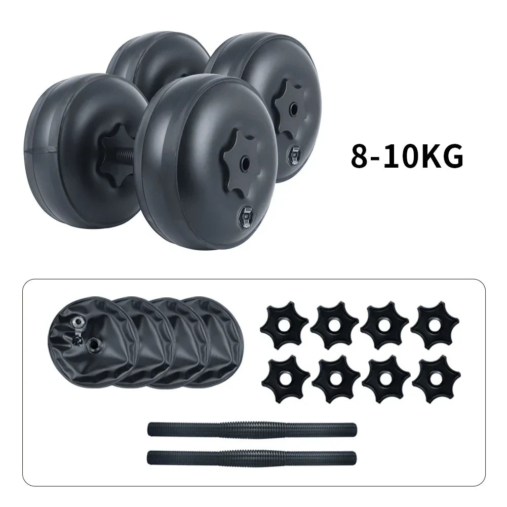Deiris Water Filled Dumbbells Gym 1-25kg Weights Portable