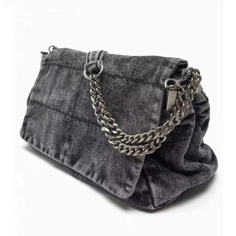 Denim Shoulder Bag for Women Handbag Luxury Designer