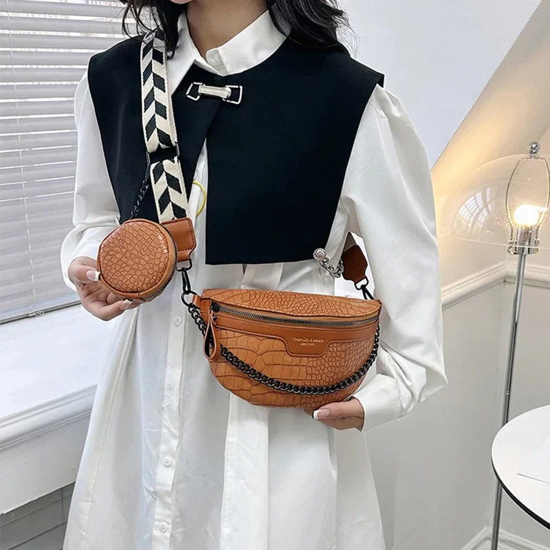 Designer Woman Waist Bag Quality Leather Fanny Pack