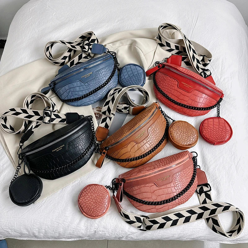 Designer Woman Waist Bag Quality Leather Fanny Pack